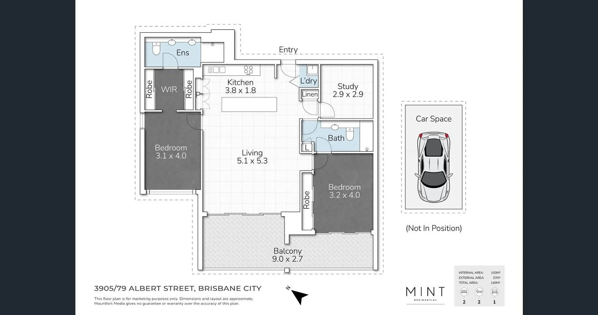 公寓 Lux 39Th Floor 2Br 2Bath, River View, Pool, Gym, Wifi 布里斯班